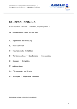 Baubeschreibung DH Pappenberge