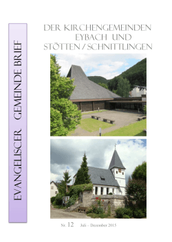 Gemeindeleben - Evangelische Kirchengemeinde Eybach