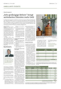 „Sehr großzügige Reform“ bringt ambulanten Diensten mehr Geld