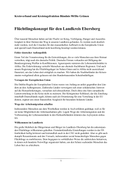 Flüchtlingskonzept für den Landkreis Ebersberg