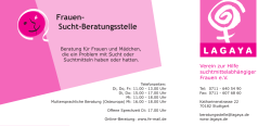Flyer LAGAYA Frauen-Sucht-Beratungsstelle - PDF