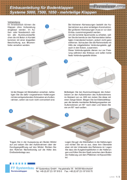 Einbauanleitung f&uuml;r Bodenklappen Systeme 5000
