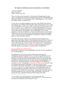 Die Magie der Ehrlichkeit oder die Destruktivität der Unehrlichkeit