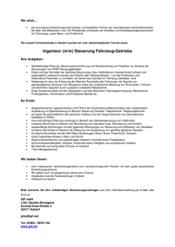 Ingenieur Steuerung Fahrzeug