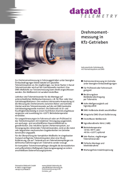 Drehmoment- messung in Kfz-Getrieben