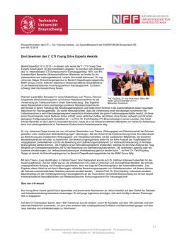 Drei Gewinner des 7. CTI Young Drive Experts Awards