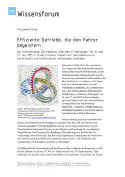 Effiziente Getriebe, die den Fahrer begeistern