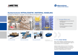 Dunkermotoren INTRALOGISTIK | MATERIAL HANDLING