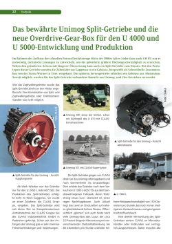 Das bewährte Unimog Split-Getriebe und die neue Overdrive