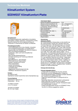KlimaKomfort System SÜDWEST KlimaKomfort