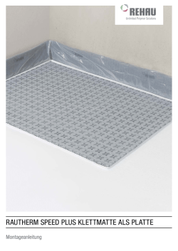 RAUTHERM SPEED PlUS KlETTMATTE AlS PlATTE