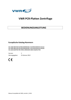VWR PCR-Platten Zentrifuge