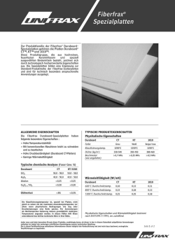 Fiberfrax Spezialplatten