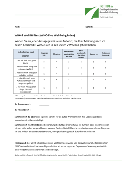 WHO-5 Wohlfühltest (WHO-Five Well-being index)