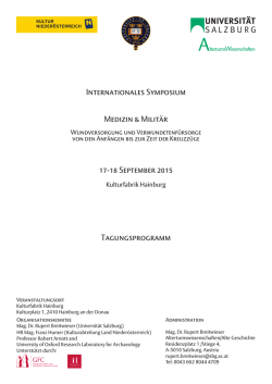 Internationales Symposium Medizin & Milit&auml;r 17