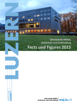 Facts und Figures 2015 - Militär, Zivilschutz und Justizvollzug