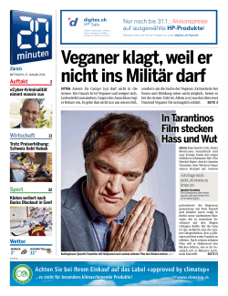 Veganer klagt, weil er nicht ins Militär darf