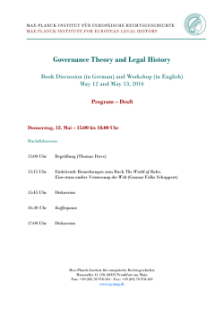 Governance Theory and Legal History