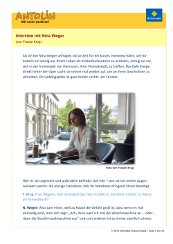 Interview mit Nina Weger