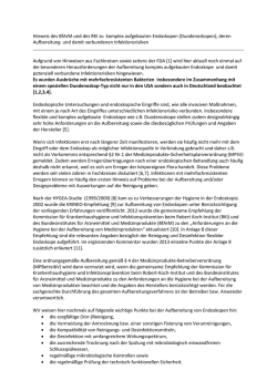 Hinweis des BfArM und des RKI zu komplex aufgebauten