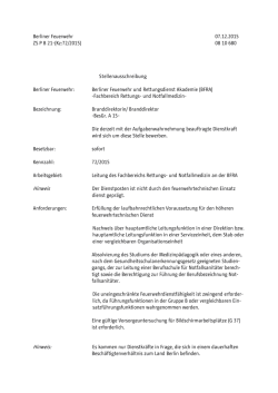 Hinweis Hinweis: - Berliner Feuerwehr