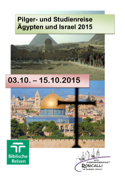 Pilger- und Studienreise Ägypten und Israel 2015