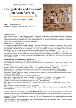 Grabgedanke und Totenkult im Alten &Auml;gypten