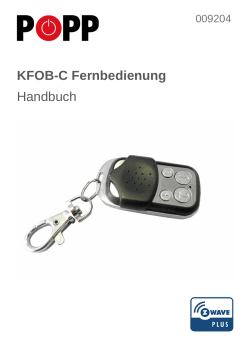 KFOB-C Fernbedienung Handbuch