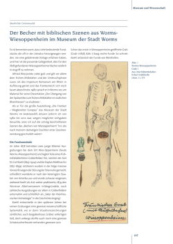 Der Becher mit biblischen Szenen aus Worms