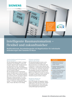 Intelligente Raumautomation &ndash; flexibel und