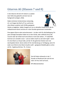 Gitarren AG (Klassen 7 und 8)