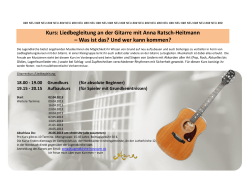 Kurs: Liedbegleitung an der Gitarre mit Anna Ratsch