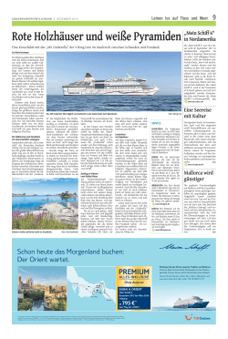 Westdeutsche Zeitung: Kreuzfahrt zu den Åland-Inseln