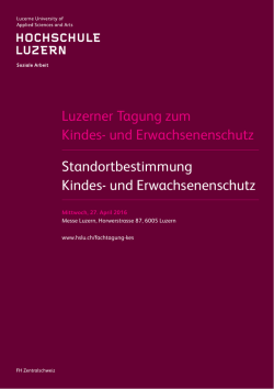 Luzerner Tagung zum Kindes- und Erwachsenenschutz