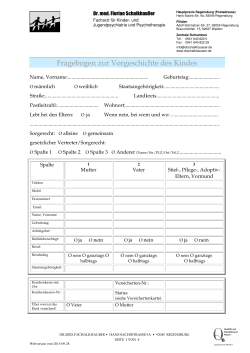 150909 Fragebogen zu Vorgeschichte des Kindes 2.6 Webversion