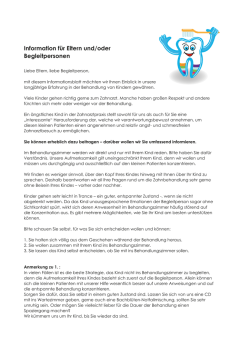 Information f&uuml;r Eltern und/oder Begleitpersonen