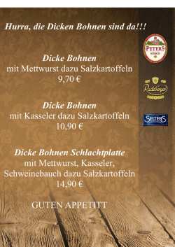 Dicke Bohnen 2015