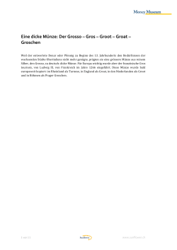 Eine dicke M&uuml;nze