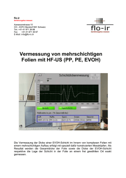 Vermessung von mehrschichtigen Folien mit HF-US (PP, PE - Flo-ir
