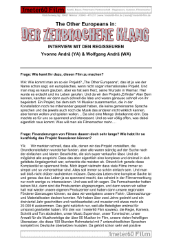 - The Other Europeans in: DER ZERBROCHENE KLANG
