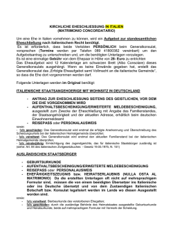 Infoblatt - Consolato Generale
