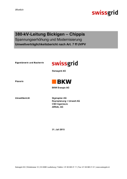 380-kV-Leitung Bickigen – Chippis