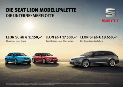 die seat leon modellpalette