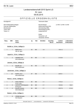 SV St. Leon BSV Landesmeisterschaft 2015 Sprint LG St. Leon