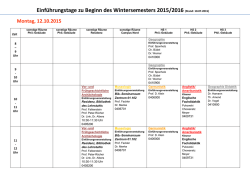 Einf&uuml;hrungstage zu Beginn des Wintersemesters 2015/2016 (Stand