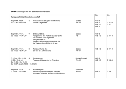 BA/MA Kennungen für das Sommersemester 2016