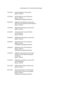 Jahresprogramm vom Ortsverband Gr&ouml;pelingen 12.01.2016