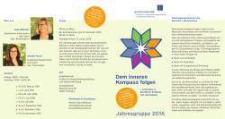 Jahresgruppe 2016 Dem inneren Kompass folgen