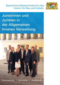 Brosch&uuml;re `Juristinnen und Juristen in der Allgemeinen Inneren