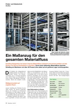 Ein Ma&szlig;anzug f&uuml;r den gesamten Materialfluss